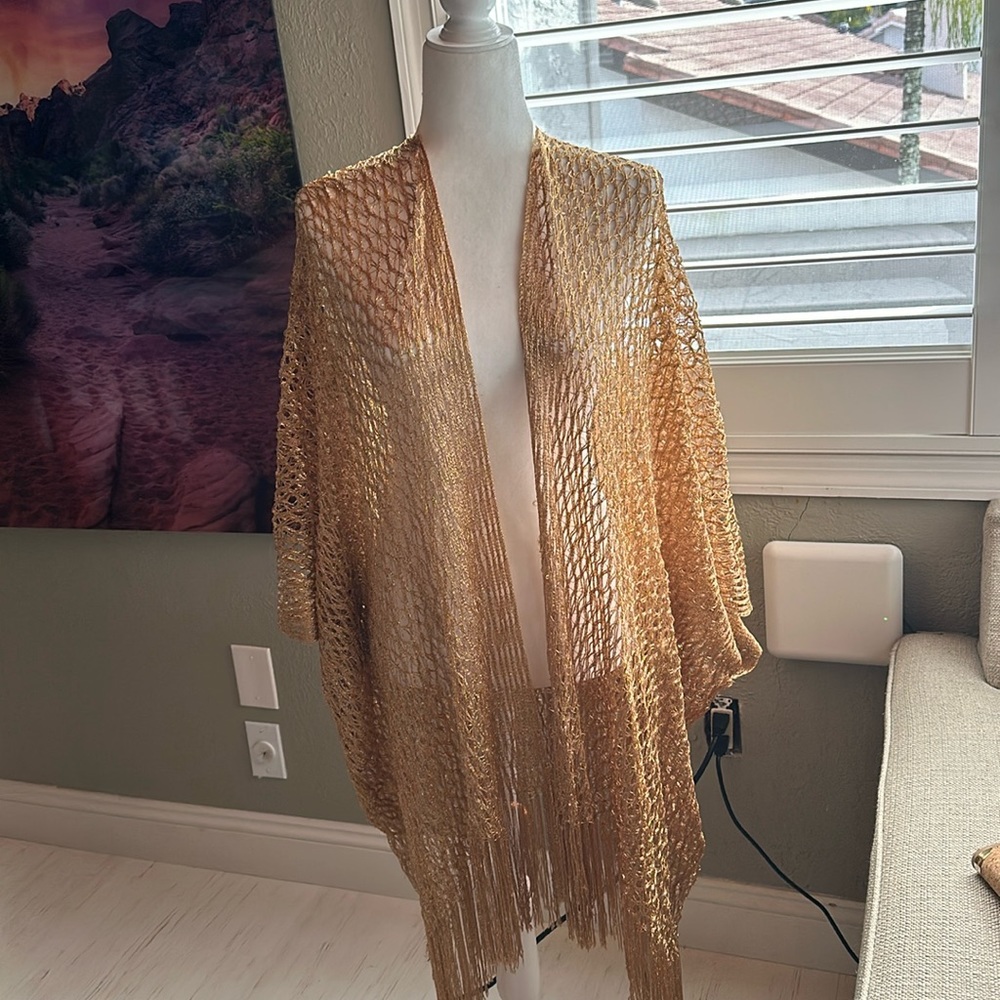 Gold Kimono Coverup